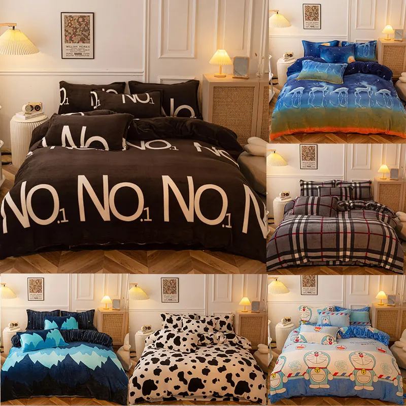 

1Pc Fleence Duvet Cover Bedspread On The Bed Duvets Twin Size Bedding Duvet Cover 220x240 Nordic Bed Cover 150 Double Bed Duvets