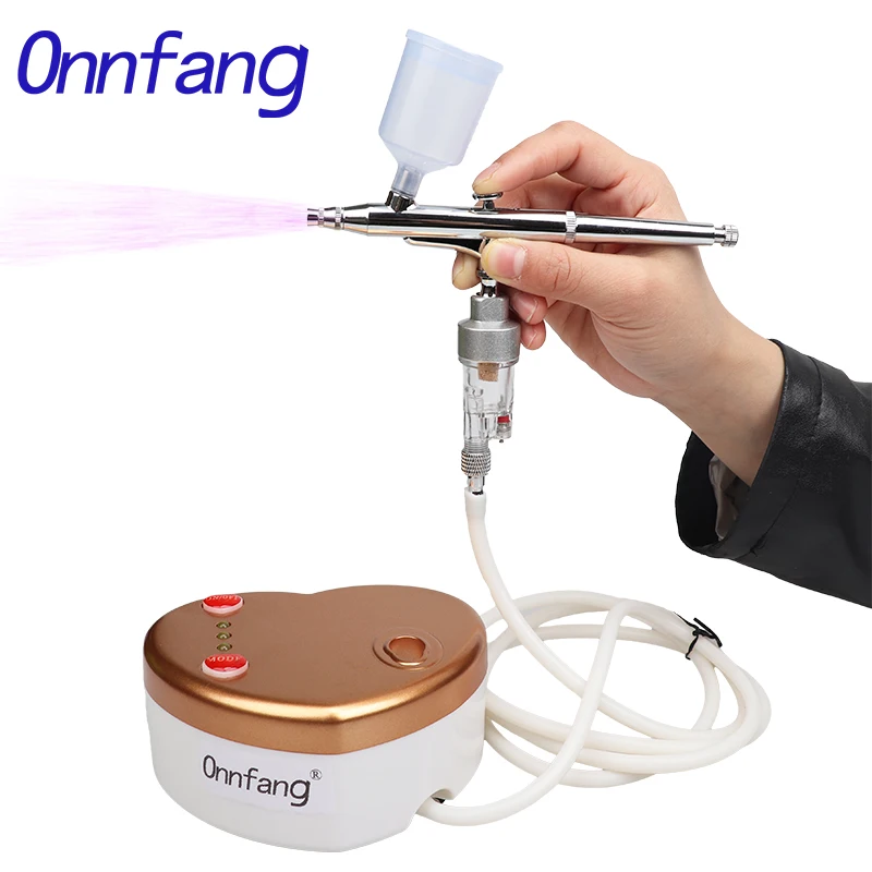 

Onnfang heard Portable Airbrush Compressor Painting Sprayer Airbrush Make up Art Body Cake Model Car Water Filling Spary Gun