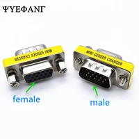 1pc female to male svga vga db15 15 pin female gender changer adapter