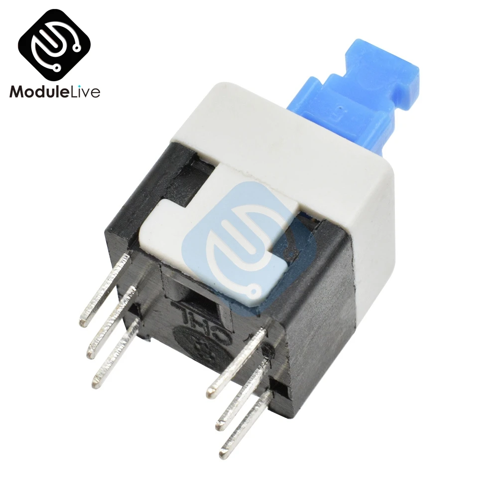 10 шт. новая синяя крышка 8x8 мм самоблокирующийся переключатель с квадратной