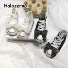 Новинка, осенние детские повседневные кроссовки, холщовая обувь с бантом для маленьких девочек, детские кроссовки, брендовые высокие кроссовки для малышей