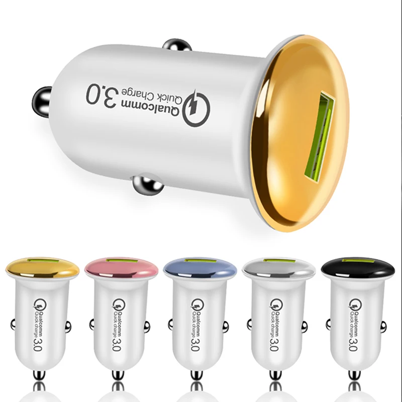 

Car Charger QC3.0 Car Quick Charge USB Fast Charging for Mobile phone for iPhone Samsung Huawei Mini Car USB Chargers Adapter