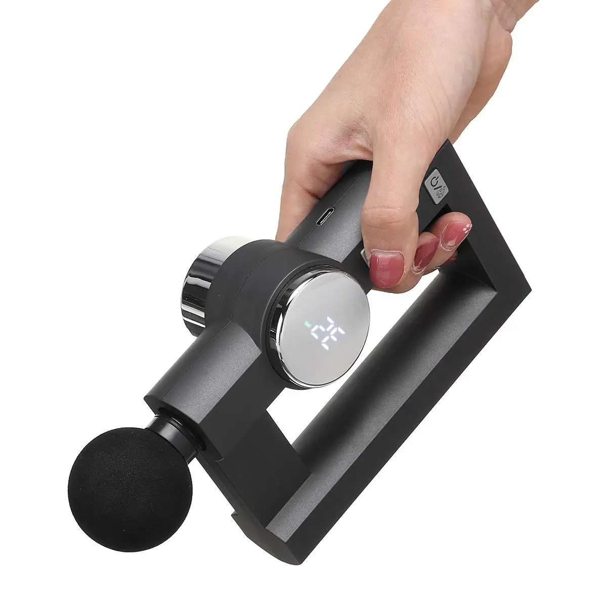 저렴한 미니 휴대용 마사지 총 깊은 진동 근육 이완 USB 충전 뜨거운 압축 바디 팔 뒤로 체육관 휘트니스 장비 도구