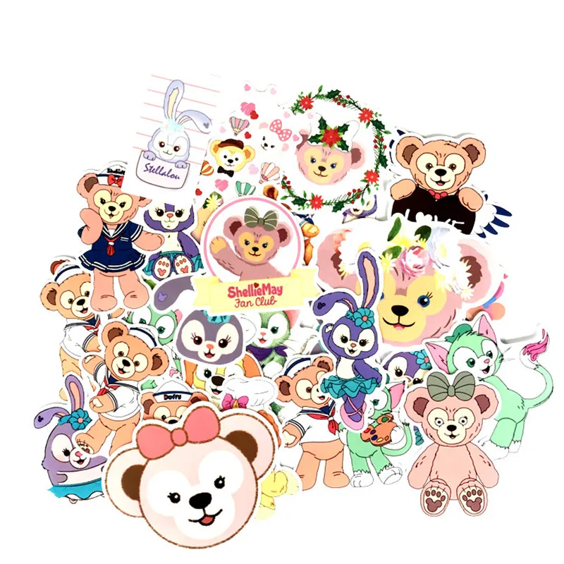 30 штук симпатичных Даффи медведь чемодан граффити с скейтборд шлем мобильный