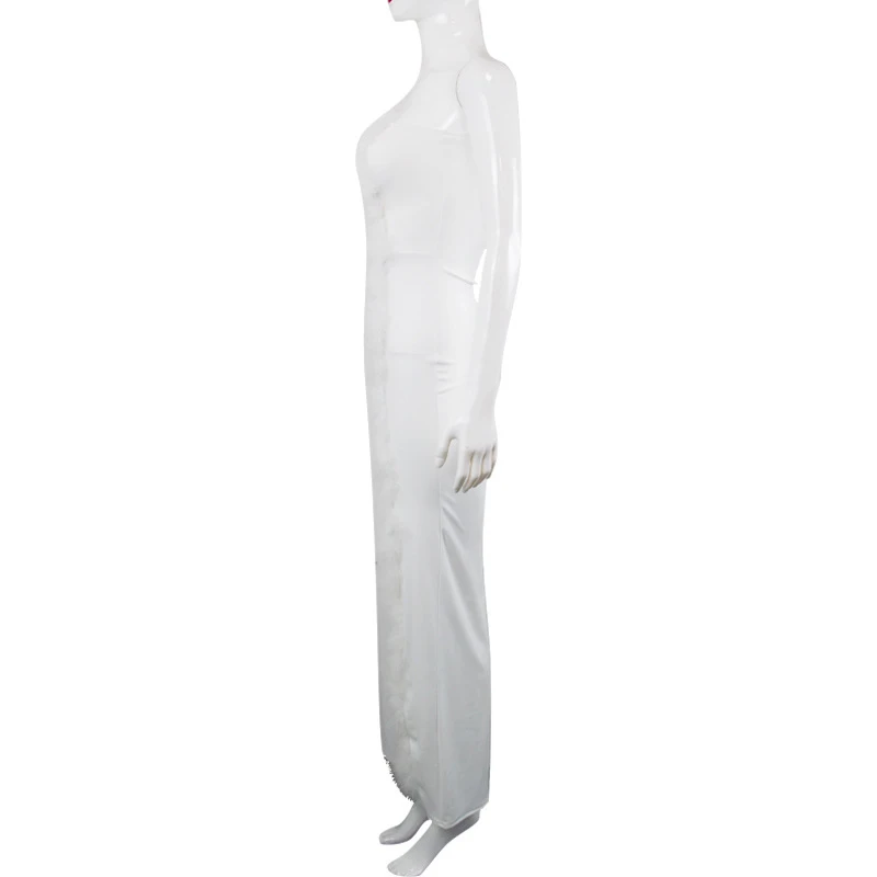 

Милая одежда, женские комплекты одежды, платье 2021, кавайные облегающие Женские украшения с перьями, открытые штаны, принт из полиэстера, Sierra ...