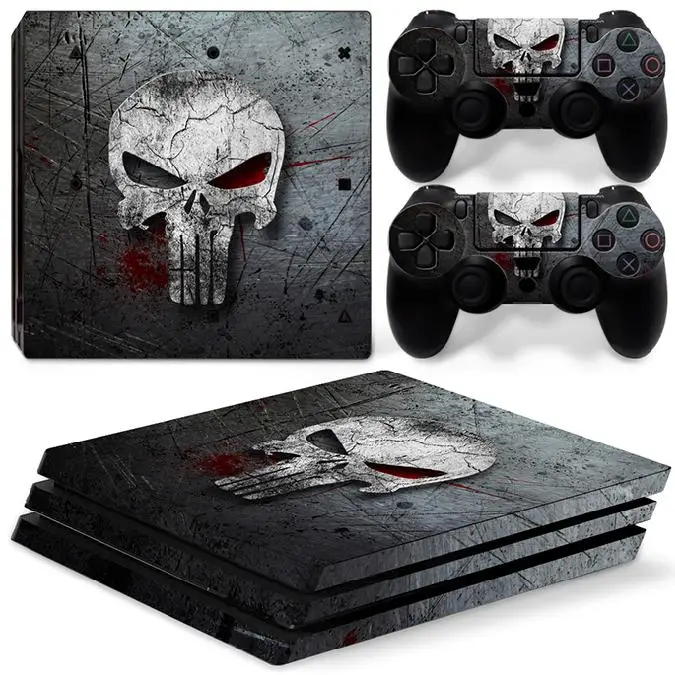Дизайн Черепа PS4 Pro виниловые Съемные водостойкие наклейки для sony Playstation 4 Pro консоль и контроллер Защитная крышка - Цвет: Type 01
