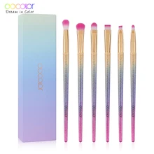 Набор профессиональных кистей для макияжа Docolor, 6 шт., кисть для растушевки теней для глаз, подводка для глаз, кисть для бровей, кисти для макияжа, инструменты