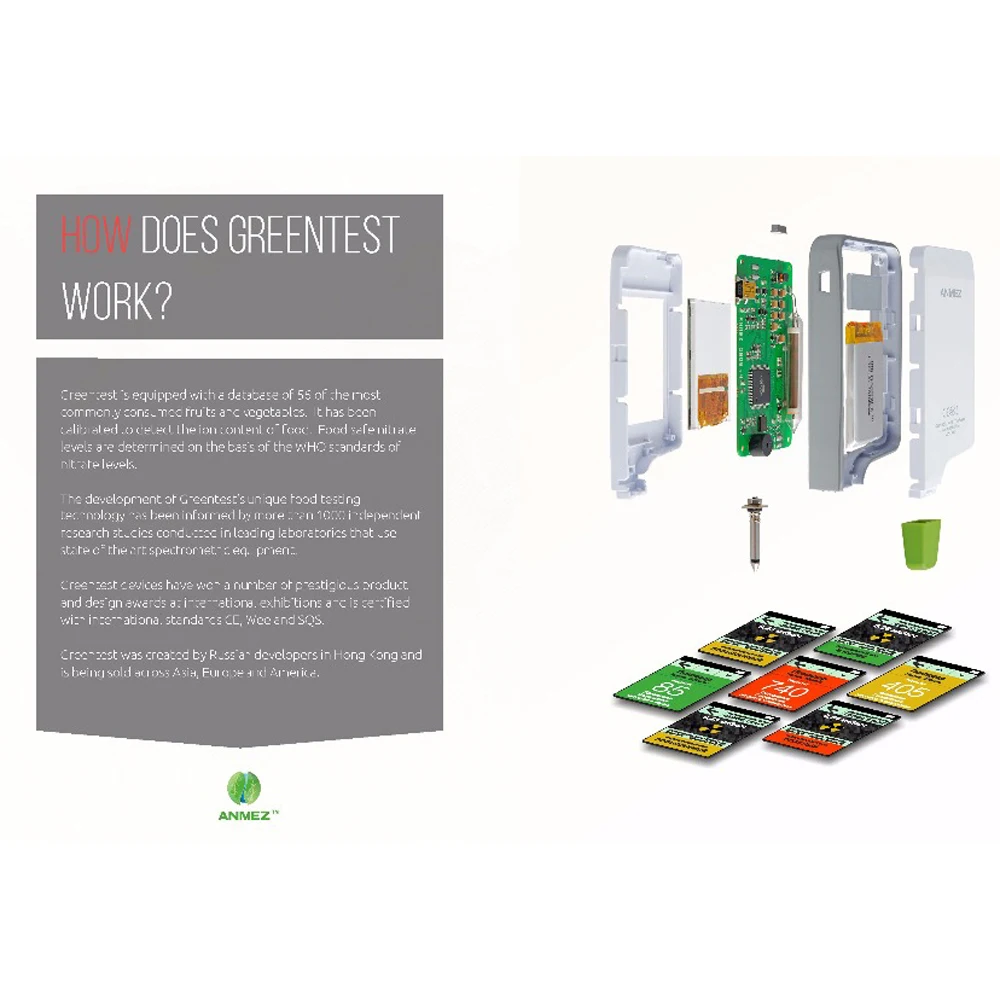 

GREENTEST 1 High Accuracy Read Digital Food Nitrate Tester, Fruit and Vegetable Nitrate Detection Health Care Vegetable Analyzer