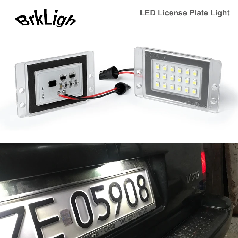 

2Pcs No Error 18smd White Super Bright LED License Plate Lights Number Lamps Car Accessories For Volvo V70 V70XC 97-00 850 855