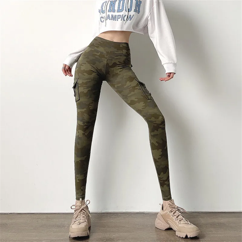 

Camouflage Tooling High Waist Lift Hip Yoga Leggings Female Scrunch Butt Workout Fitness Gym Running Tights