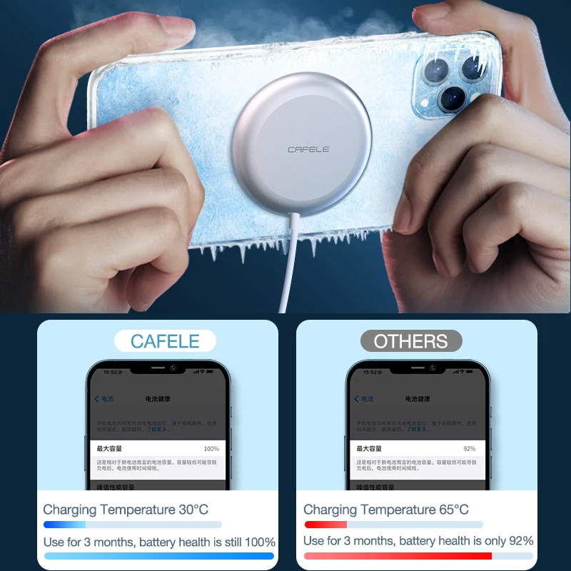Cafele Qi Magnetic Wireless Charger for iPhone 12 11 Pro Max X Xs 15W Induction Fast Charging For Samsung Xiaomi Huawei |