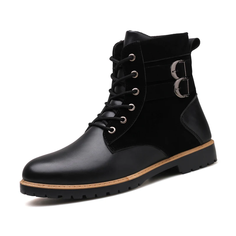 Мужские Винтажные кожаные ботильоны VESONAL коллекции осень зима 2019 Классические