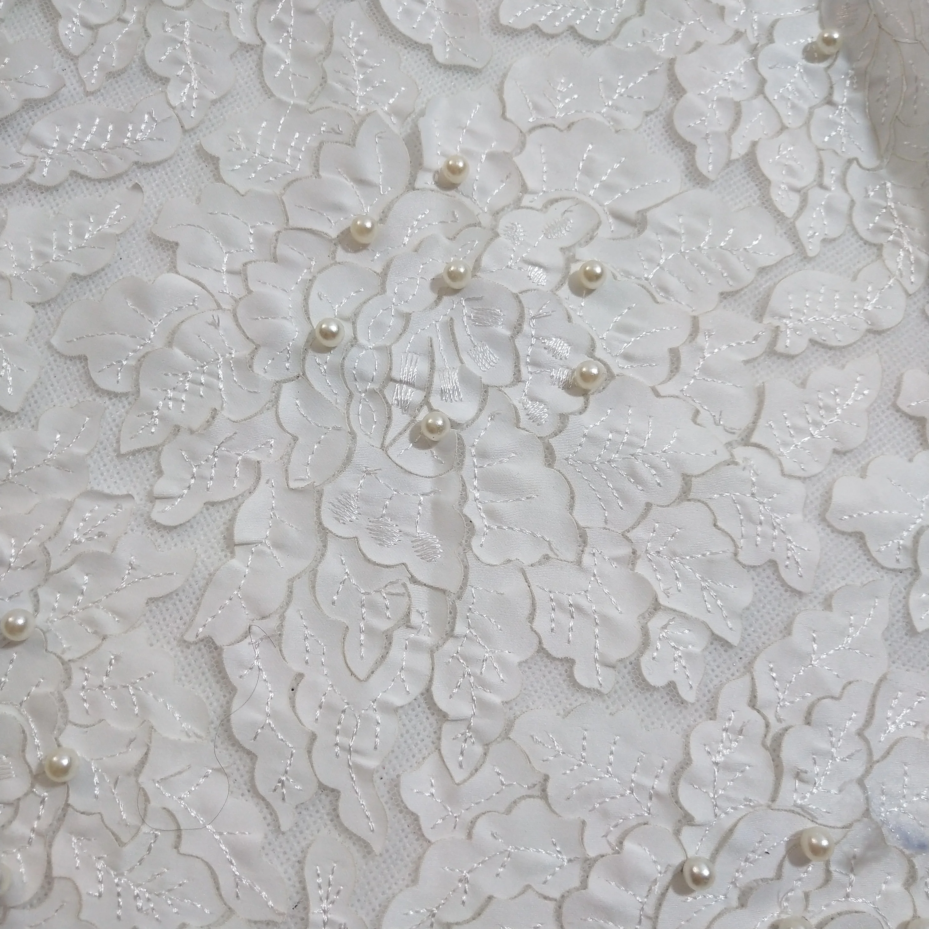 Тюль кружева золотые блёстки чистый белый бисером Fushia жемчуг стразы красные