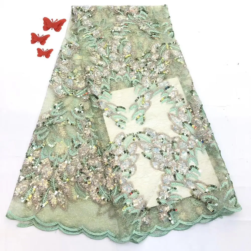 Новый дизайн 2020 сетчатое кружево нигерийская кружевная ткань вышитая