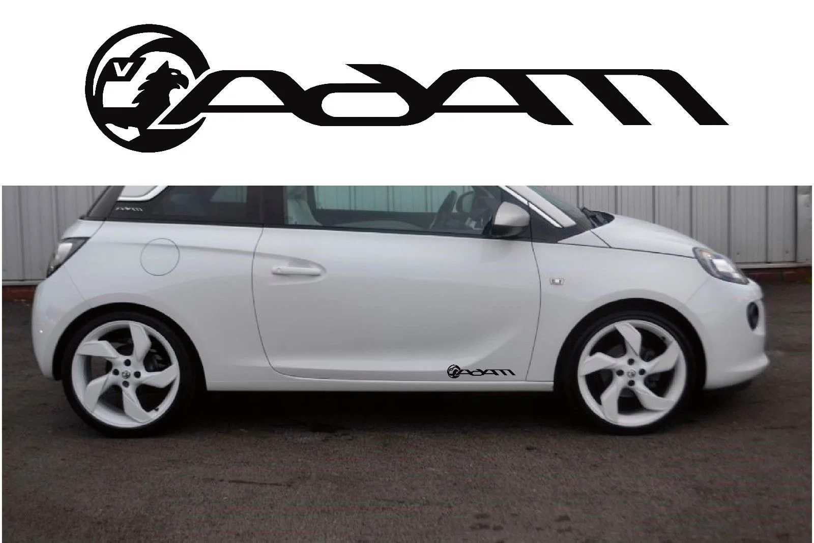 Для 2 x ADAM Logo Mix-для VAUXHALL наклейки Клейкие-195 мм длинные | Автомобили и мотоциклы