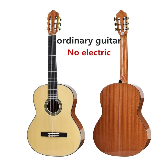 TR-CG52S ordinary Классическая акустическая гитара 36 39 дюймов Топ сплошной Электрический Highgloss 6 струн pick Up ель кедр орех палисандр красное дерево - Цвет: TR-CG52S ordinary