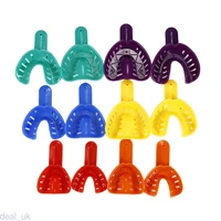 pro 12pcs colorful dental impression trays plastic materials teeth holder holder kit dental trays materials oral care