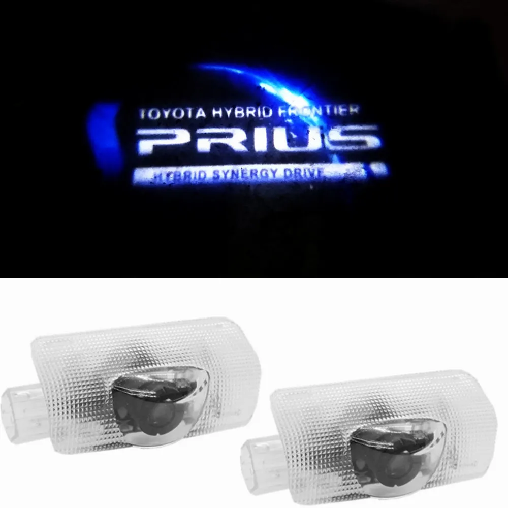 

2PCS Car Door Decor Welcome Light LED Emblem LOGO For Toyota Prius Ghost Shadow Laser Projector Puddle Lamps Inner Car Styling