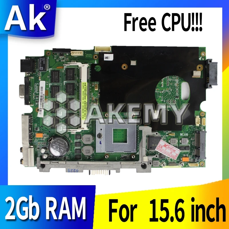 Free CPU!!! laptop motherboard W/ 2GB RAM For Asus K50IJ K60IJ X5DIJ 15.6 inch &quot Mainboard motherboard|Материнские платы для