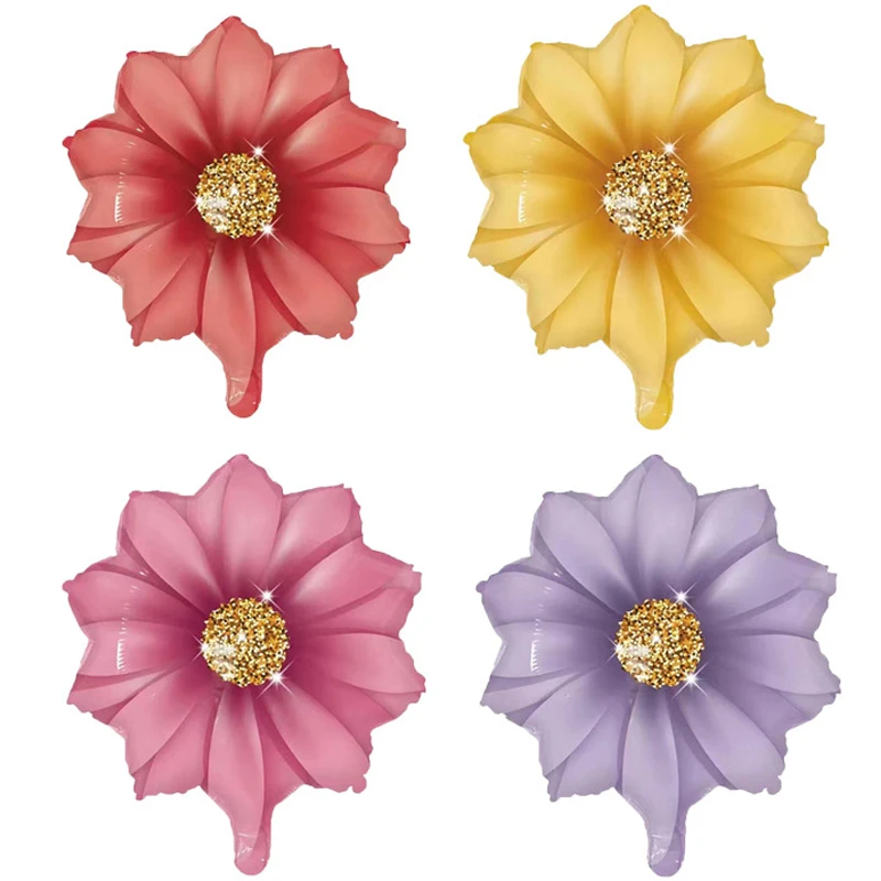 

10PC Sunflower Rose Helium foil balloons Party Decoration Mother's Gender Reveal Valentine's Day wedding Birthday dcorations