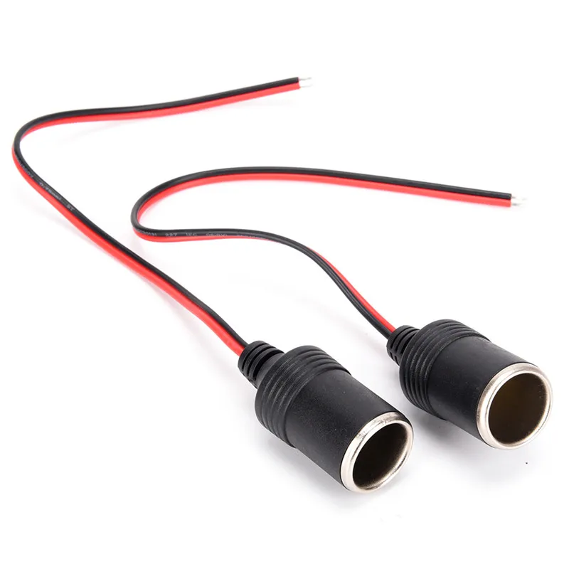 

1Pcs 12V / 24V 5A Power Cigarette Lighter Connector Plug With Female Socket Plug Red Light Auto Navigation Car Charger Plug
