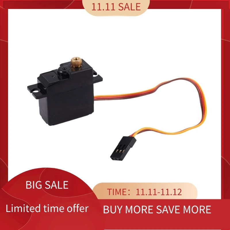 

for Wltoys 144001 124019 124018 A959-B A959 RC Car Parts Upgrade Three Wire Metal Gear Brushless Servo