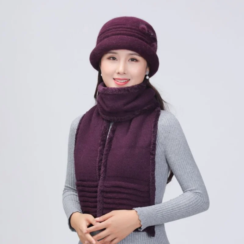 Зимняя женская Шапка-бини 2020 шарф теплая вязаная шерстяная шапка повседневная