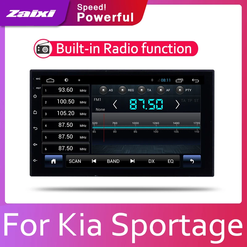 ZaiXi Android 2 Din Car radio Multimedia Video Player auto Stereo GPS MAP For Kia Sportage JE KM 2004~2010 Media Navi Navigation