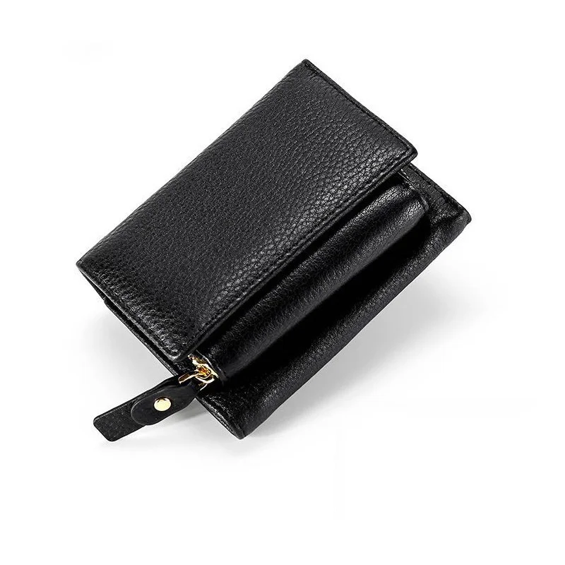 

Womens Cow Leather Wallets and Purses High Quality Small Girls Purse Zipper Card Holder Clutch Female Money Bag Carteras Cuzdan