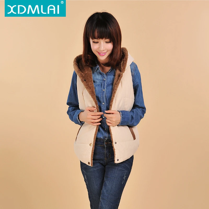 

2017 Cheap wholesale spring autumn winter hot sale short design female women's slim Add wool fashion casual warm waistcoat Vest