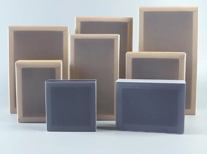 10 шт. крафт-бумага упаковочная коробка с прозрачным ПВХ-окном черный деликатный