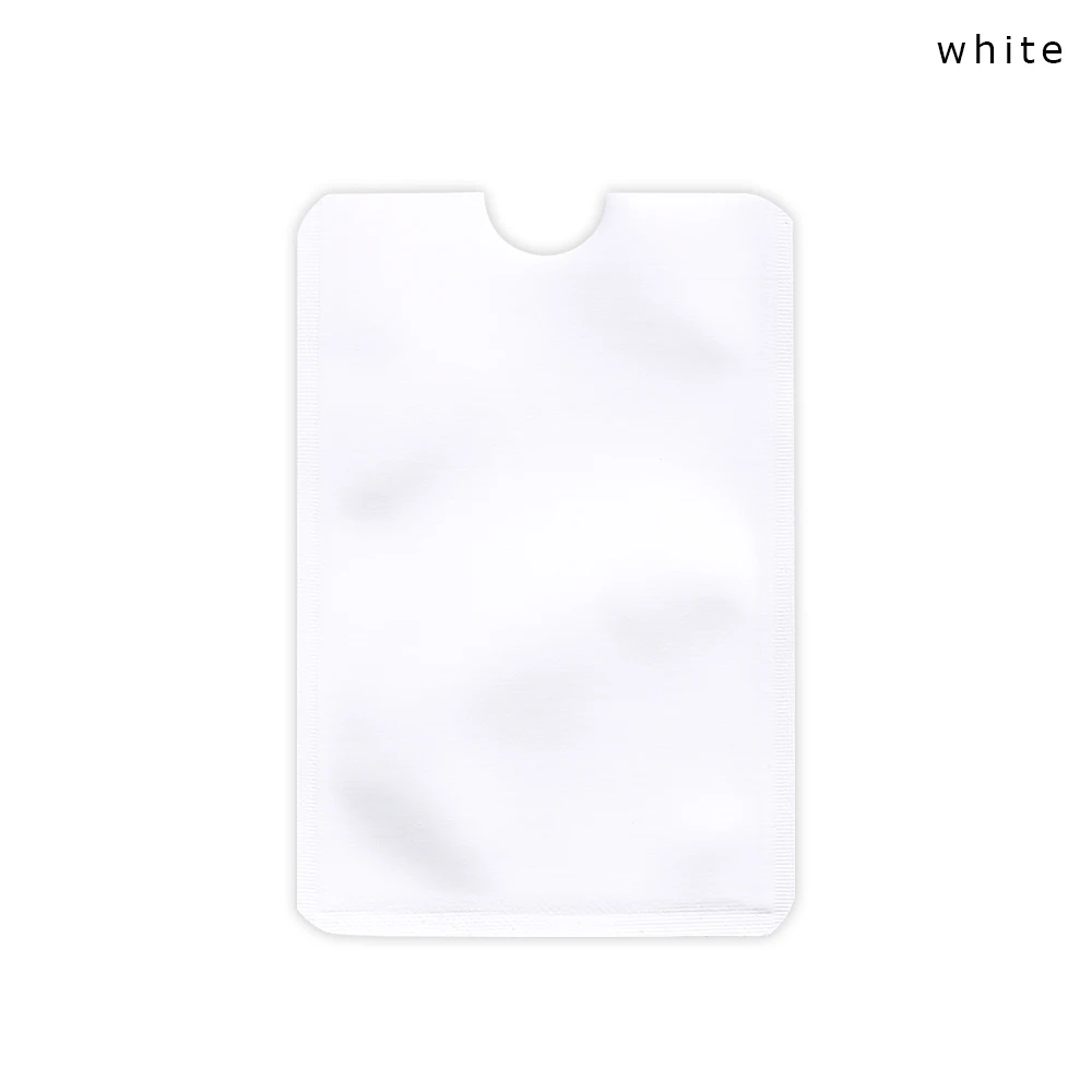 white 10 шт. Алюминиевый RFID блокирующий держатель для карт Противоугонный Чехол-Кошелек защитный чехол для кредитных карт тонкий банковский держатель для карт - Цвет: white