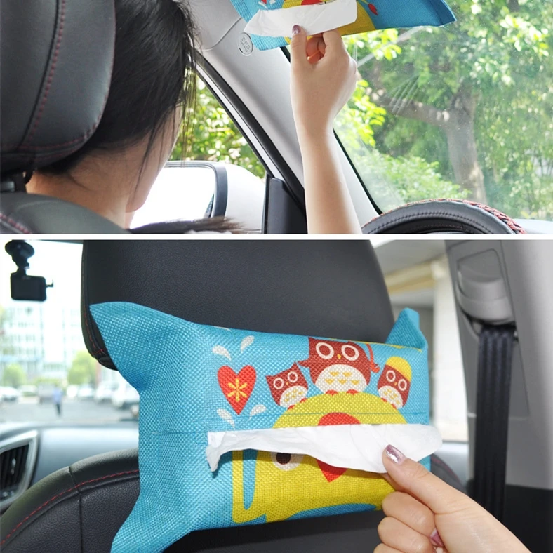 1 шт. мультяшная милая сова тканевая подвесная задняя крышка автомобильного