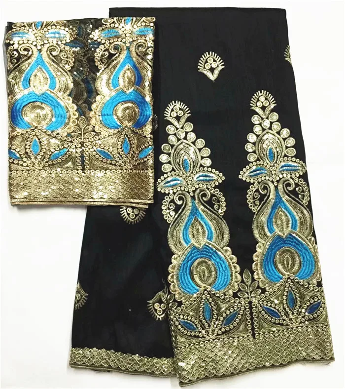 Обертка Джордж Ткань высокого качества нигерийские кружевные шелковые