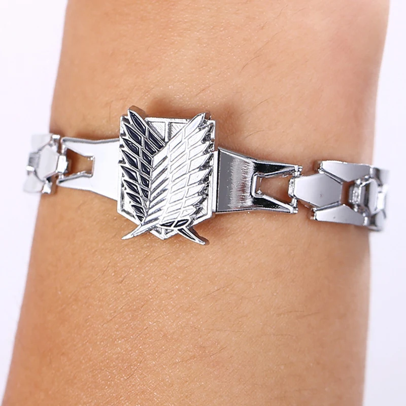 Браслет из сплава с крыльями свободы атаки на титанов высококачественные