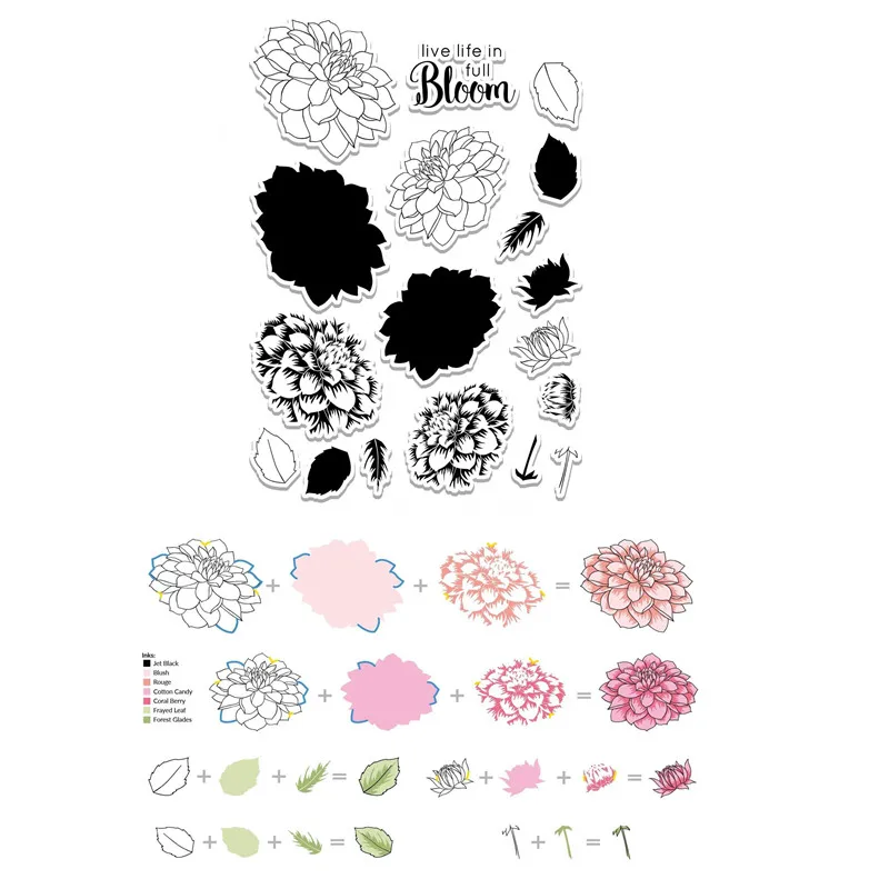 

Flowers Cutting Dies Stamps Set For DIY Scrapbooking Paper Card Making Decorative Handcraft Photo Album Crafts Supplies 2021 New