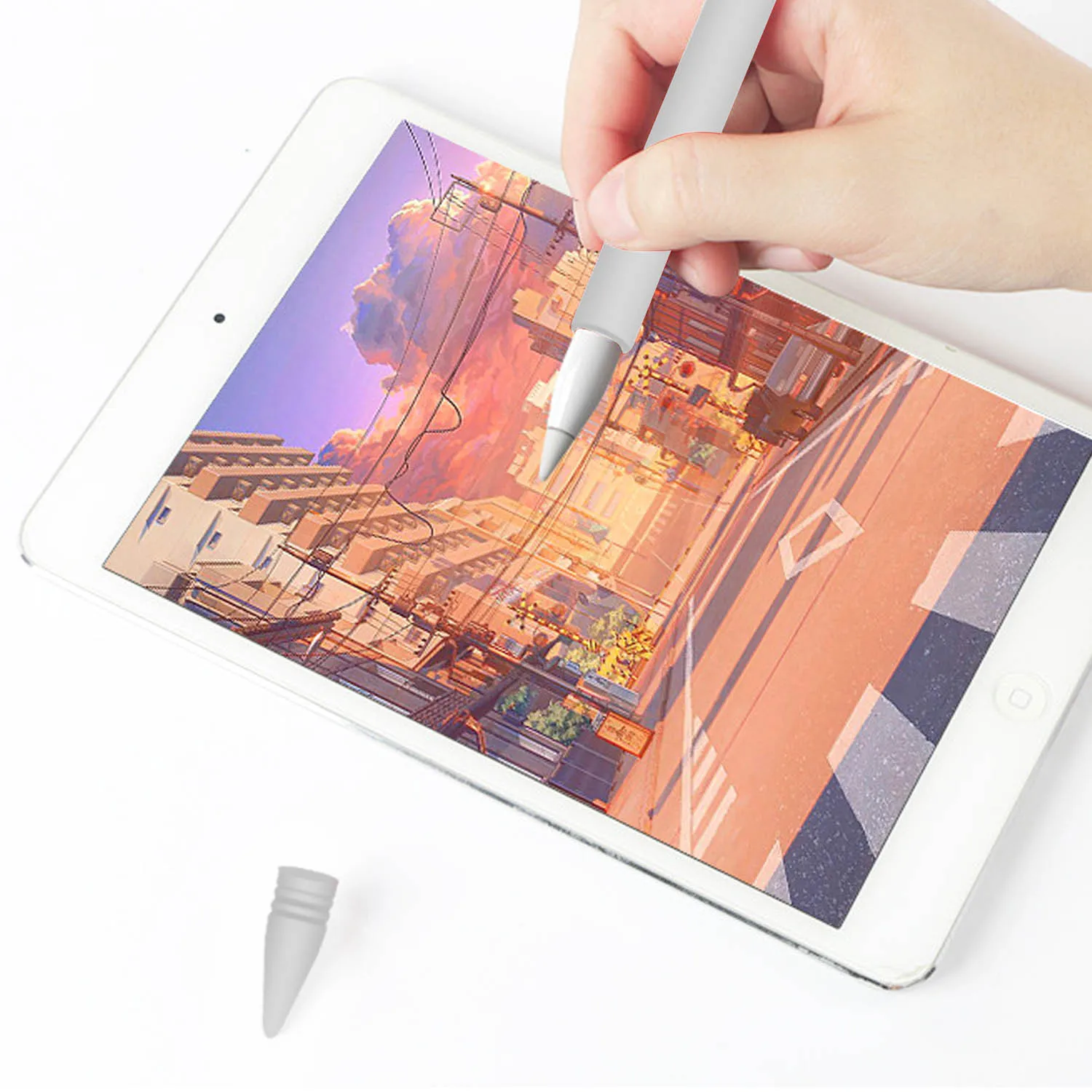 Силиконовая Защитная крышка набор перо Кабель-адаптер троса Карандаш