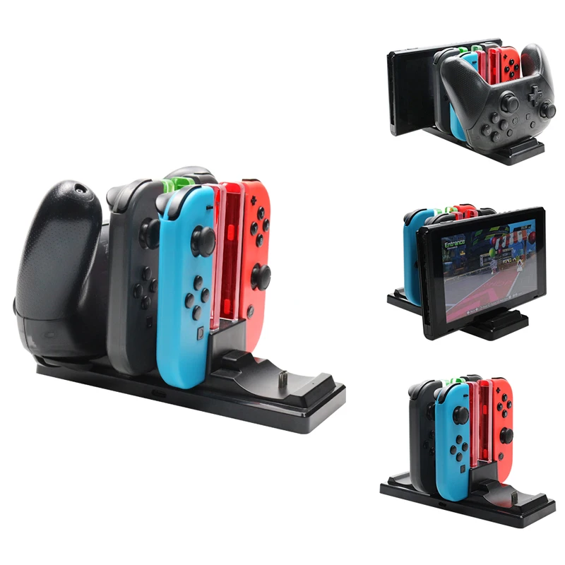 

6 in1 Charging Dock Compatible Nintend Switch Controller LED Charger Compatible Nintendo Switch Pro Gamepad Charge Stand NS