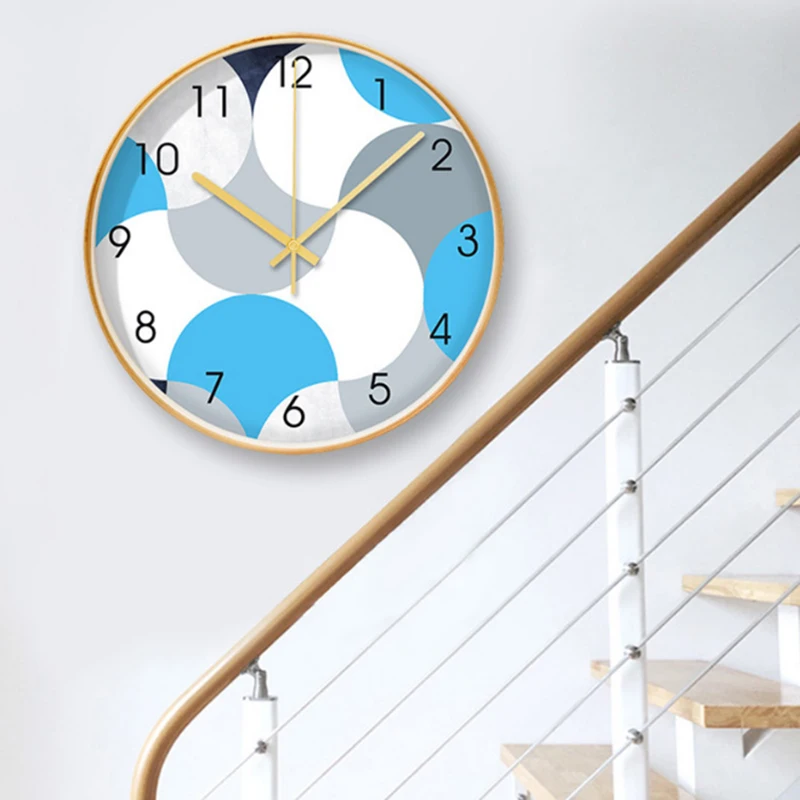 12-дюймовые металлические настенные часы скандинавские домашние бесшумные для