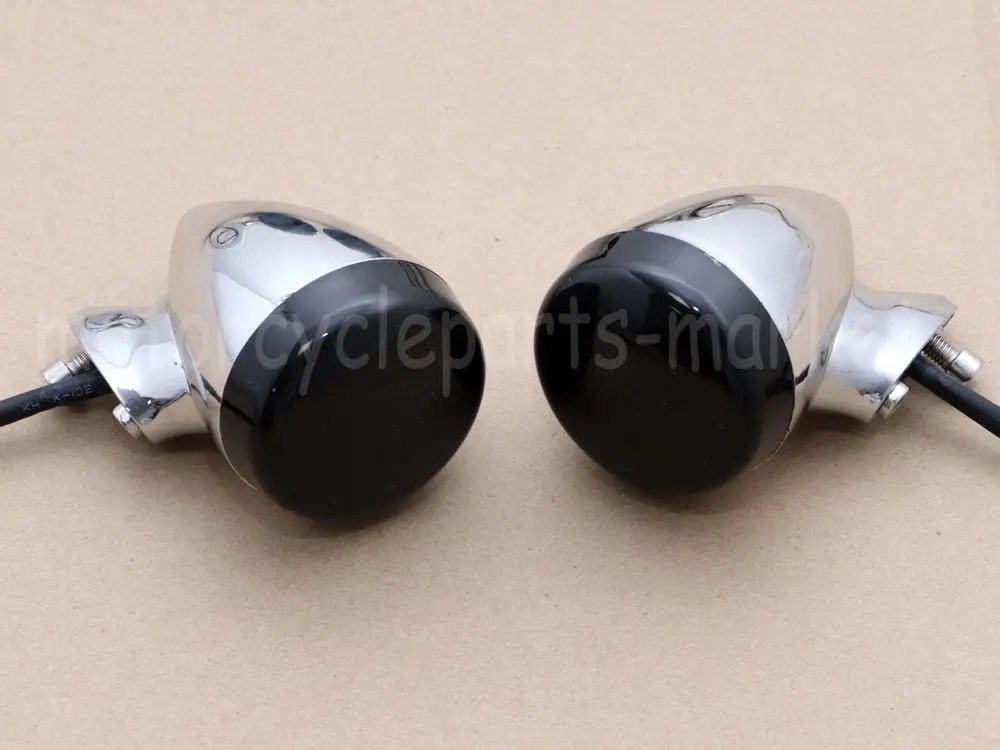 Мотоциклетный 4 шт. хромированный передний и задний светодиодный вилочный зажим