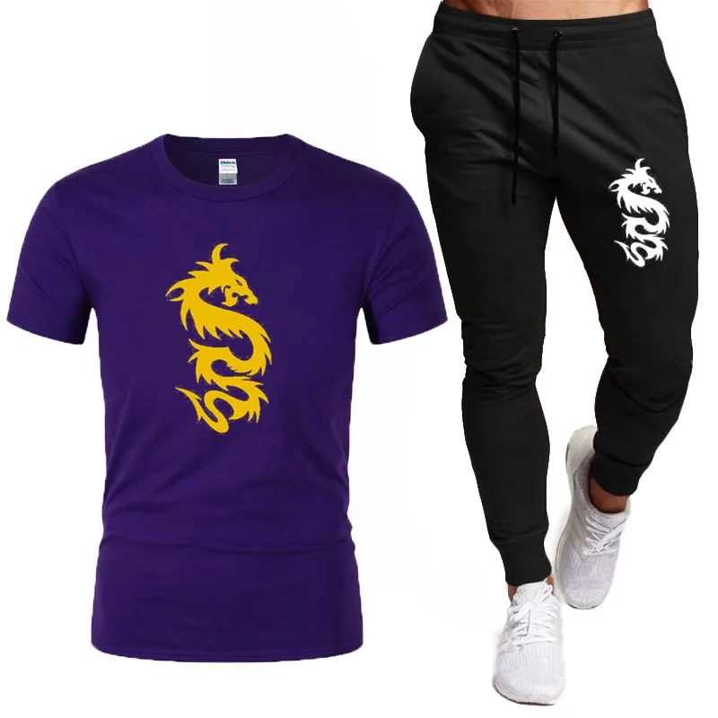 

2021 Golden Classic Brand T-shirt Set Pure Cotton Leisure Sports Print Summer T-shirt Set Superb Workmanship Outing Couple Set