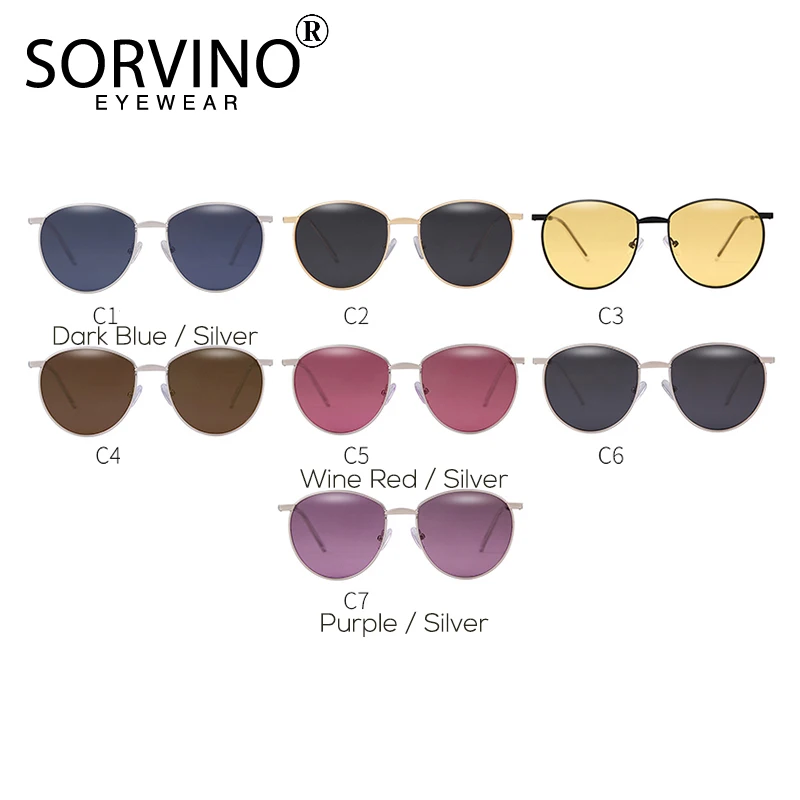 Женские солнцезащитные очки SORVINO Овальные Солнцезащитные в стиле ретро
