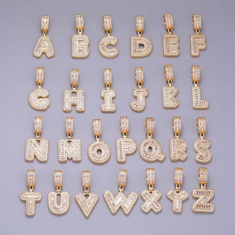 

Juya DIY 33*13mm 18K Real Gold Plated A-Z Initial Alphabet Letter Charms for Handmade Necklace Bracelets Name Jewelry Making