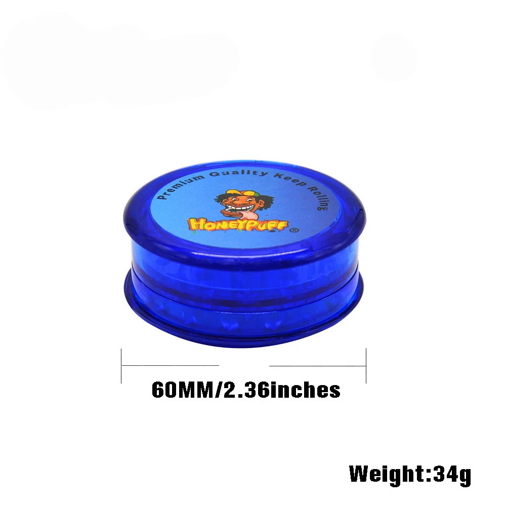 Пластиковый Точильщик для табака 60 мм Диаметр трехслойная травяная шлифовальная