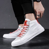 high top men sneaker mens wear lace up canvas skate shoes 2020 trend new young men shoes sneakers canvas leisure shoes