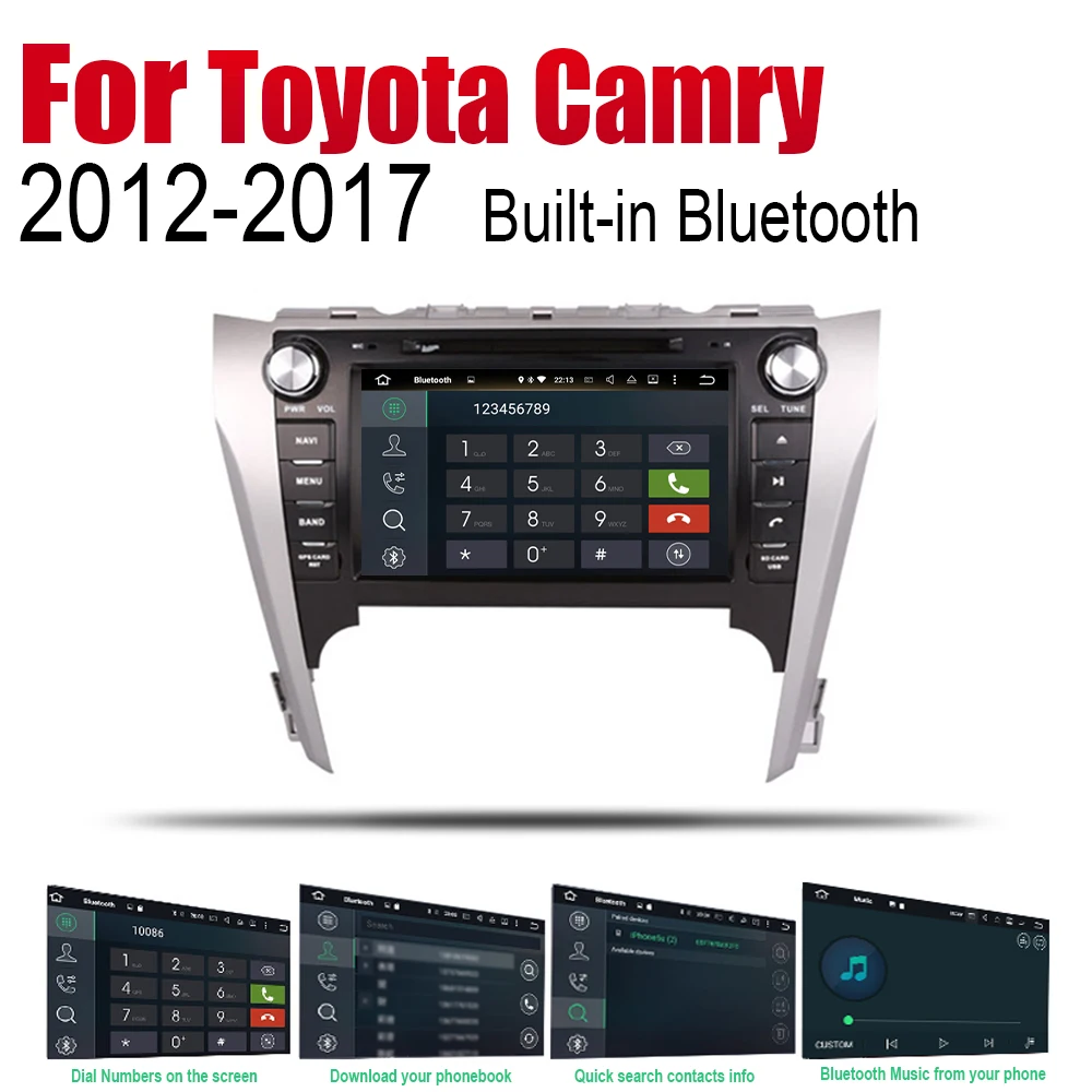 Автомобильный DVD-плеер ZaiXi Android GPS Navi для Toyota Camry 2012 ~ 2017 плеер с навигацией Wi-Fi Bluetooth