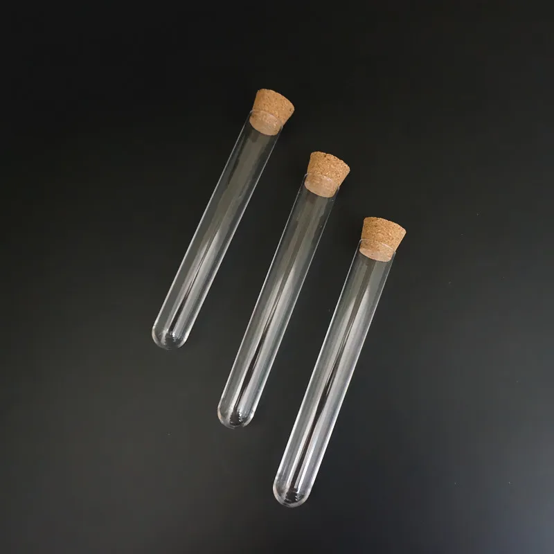 30 шт./упак. 15x100mm Пластик пробирка с пробкой круглое дно лаборатории трубки