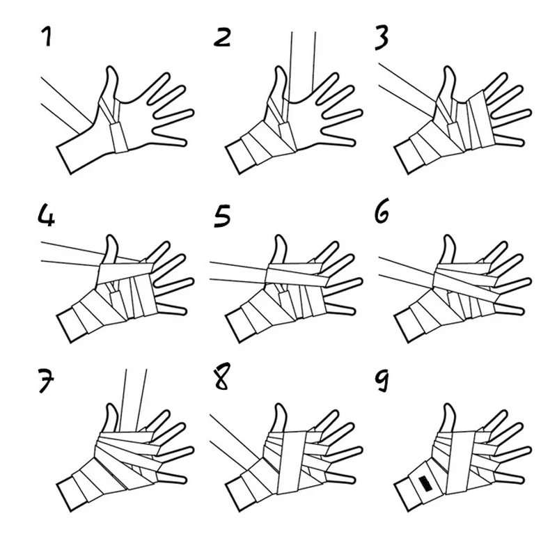 

2 Rolls 3M Boxing Sports Wraps Bandages Sanda Muay Thai Taekwondo Hand Gloves Boxing Handwraps for Home Gym Combat Training