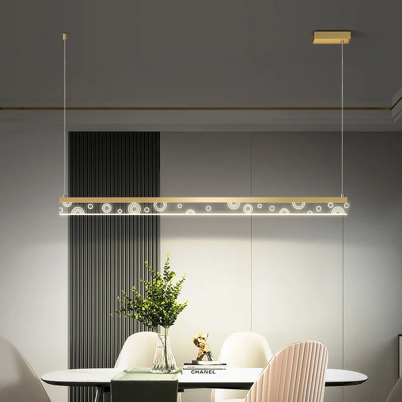 Creative LED chandelier Kitchen Office lights acrylic+metal suspension hanging modern chandelier for dinningroom lustre moderno