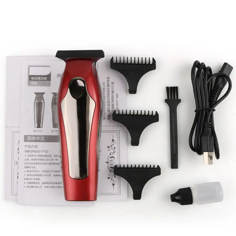 

Electric Hair Clipper Oil Head Engraving Shaver USB Trimmer with 3 Limit Combs